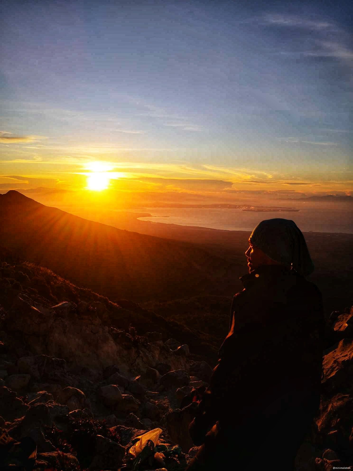 Beautiful sunrise view from Mount Apo